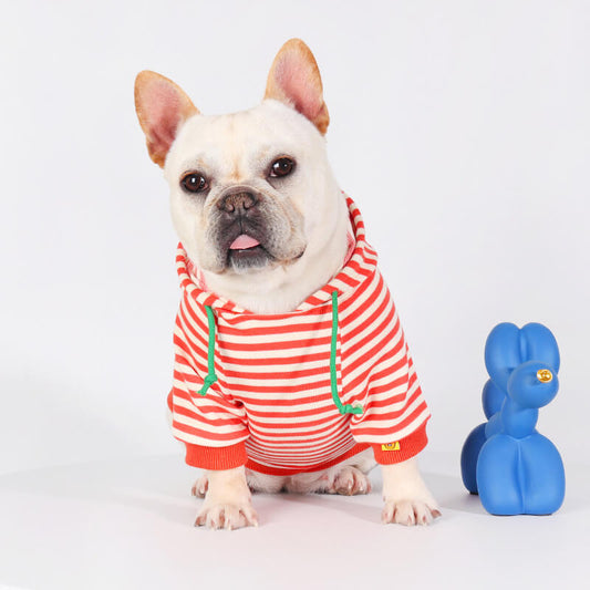 Dog Stylish Stripe Hoodie for small medium dog breeds 