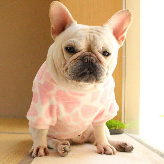 Dog Pink Leopard Pullover Sweater FOR MEDIUM DOGS BY FRENCHIELY.COM