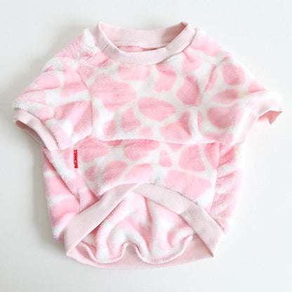 Dog Pink Leopard Pullover Sweater FOR MEDIUM DOGS BY FRENCHIELY.COM