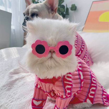 Dog Sweet Pink Pullover Sweater for Medium Dogs BY FRENCHIELY