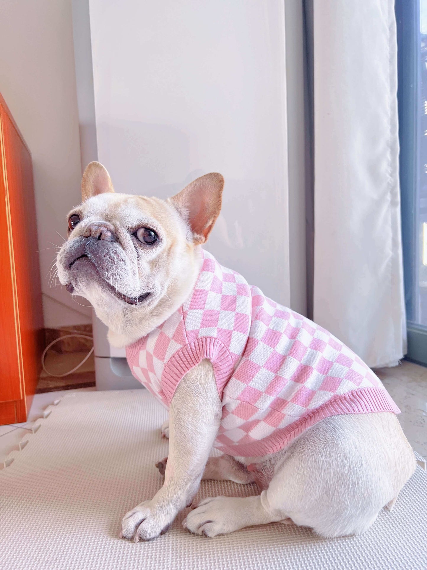 Dog pink sweater for small medium dogs by Frenchiely 