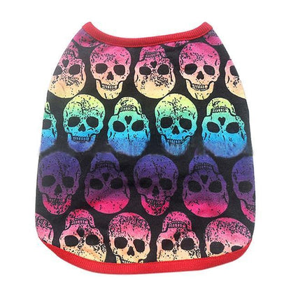 Dogs Skull Pattern Shirt Vest for Small Dogs - Frenchiely