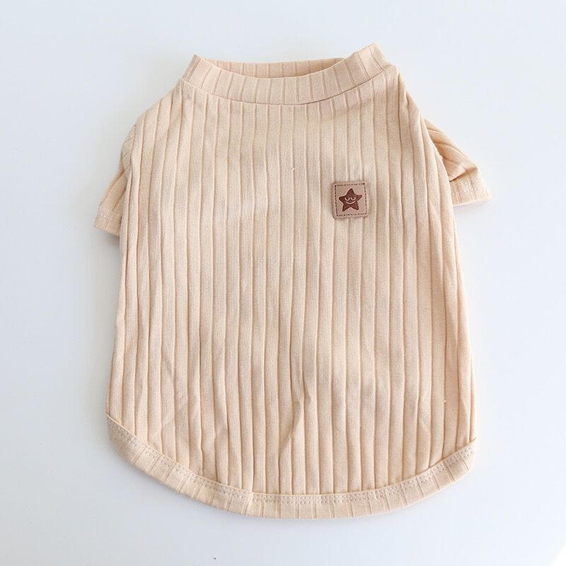 Dog Soft Stretchy Shirt with star pattern for small medium dogs 