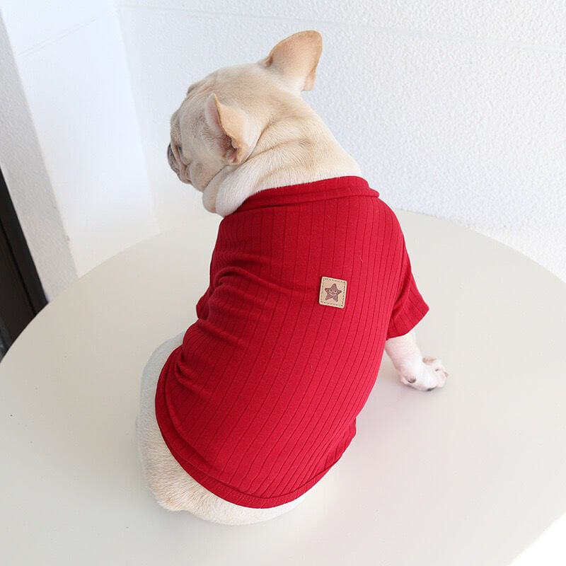 Dog Comfortable red Shirt for small medium dogs 