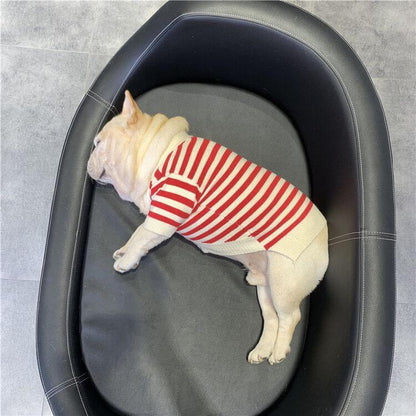 Dog Striped Cardigan Sweater for French Bulldog by Frenchiely 