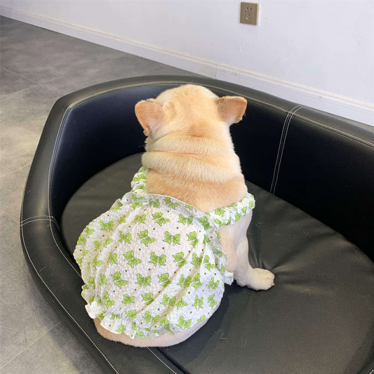 Sweet Bowtie Print Dress dogsummerfloraldressforfrenchbulldogsbyFrenchiely0022_3