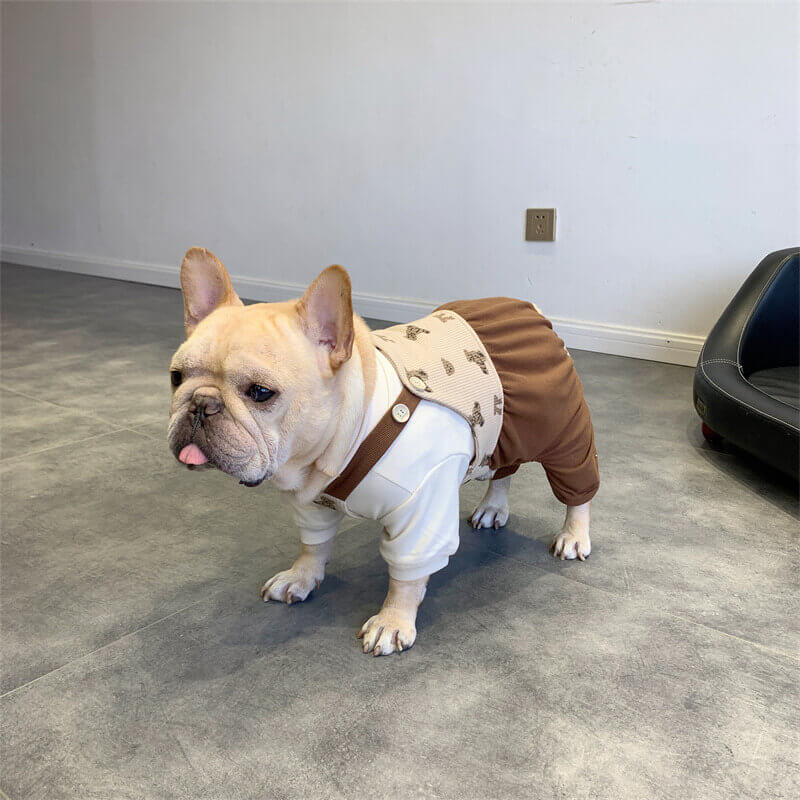 small medum dog overalls onesie by Frenchiely