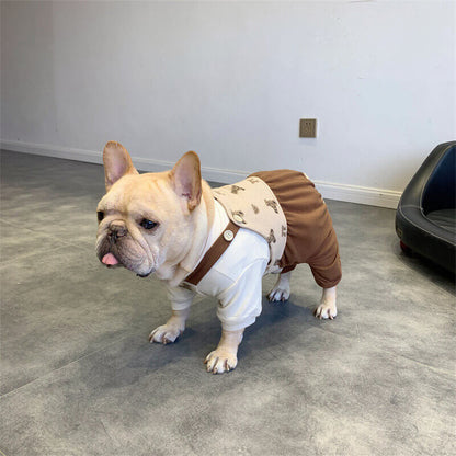 small medum dog overalls onesie by Frenchiely