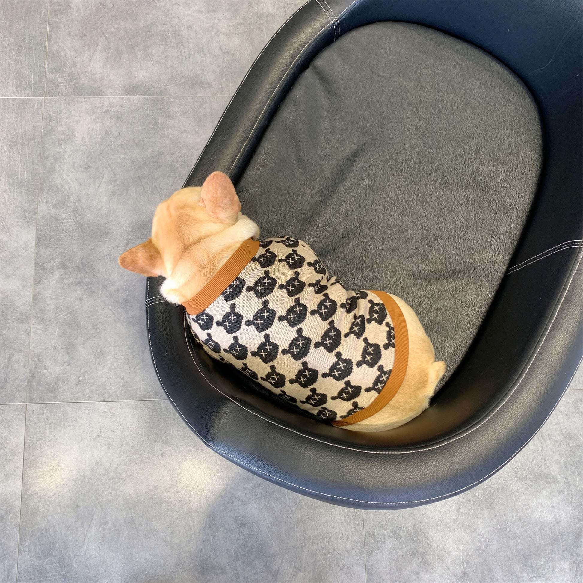 French bulldog brown sweater for small dogs