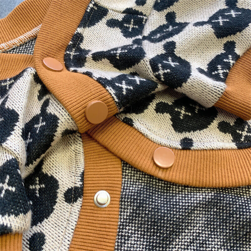 dog cardigan sweater with buttons