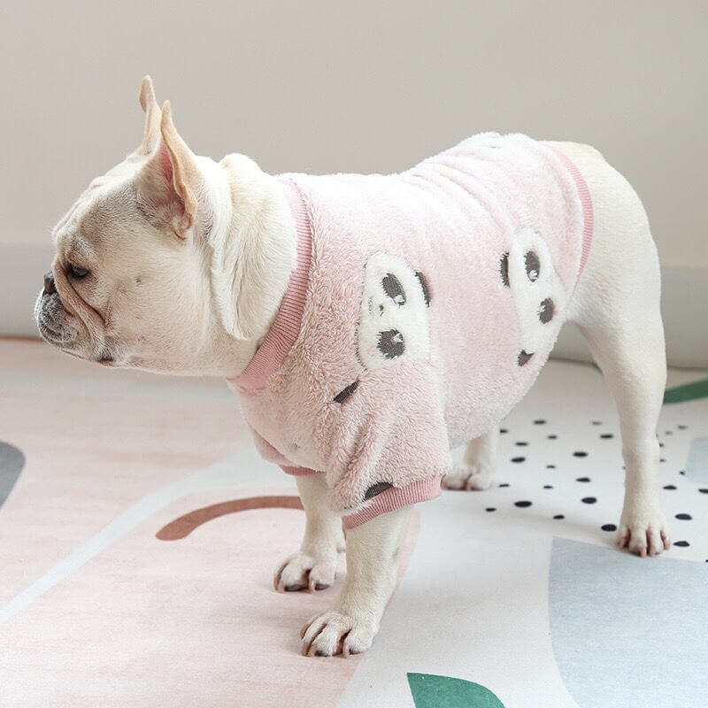 Dog Pink Leopard Pullover Sweater FOR FRENCH BULLDOGS BY FRENCHIELY 
