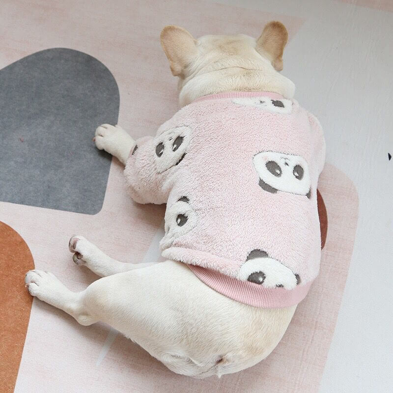 Dog Pink Leopard Pullover Sweater FOR FRENCH BULLDOGS BY FRENCHIELY 
