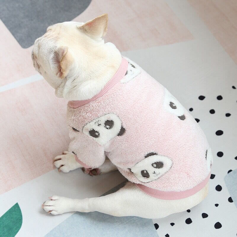 Dog Pink Leopard Pullover Sweater FOR FRENCH BULLDOGS BY FRENCHIELY 