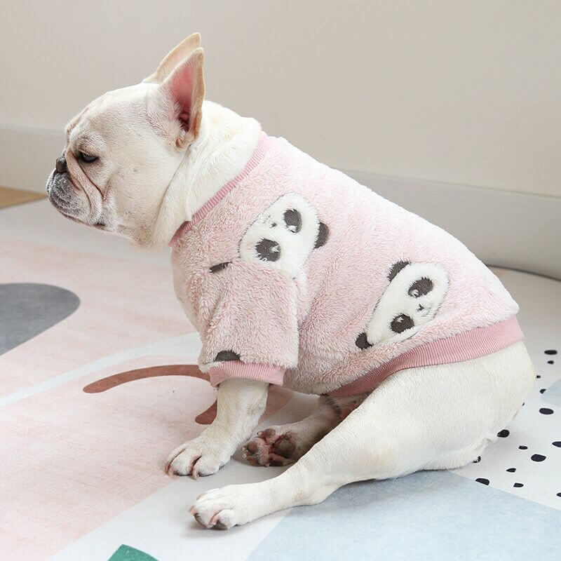Dog Pink Leopard Pullover Sweater FOR FRENCH BULLDOGS BY FRENCHIELY 