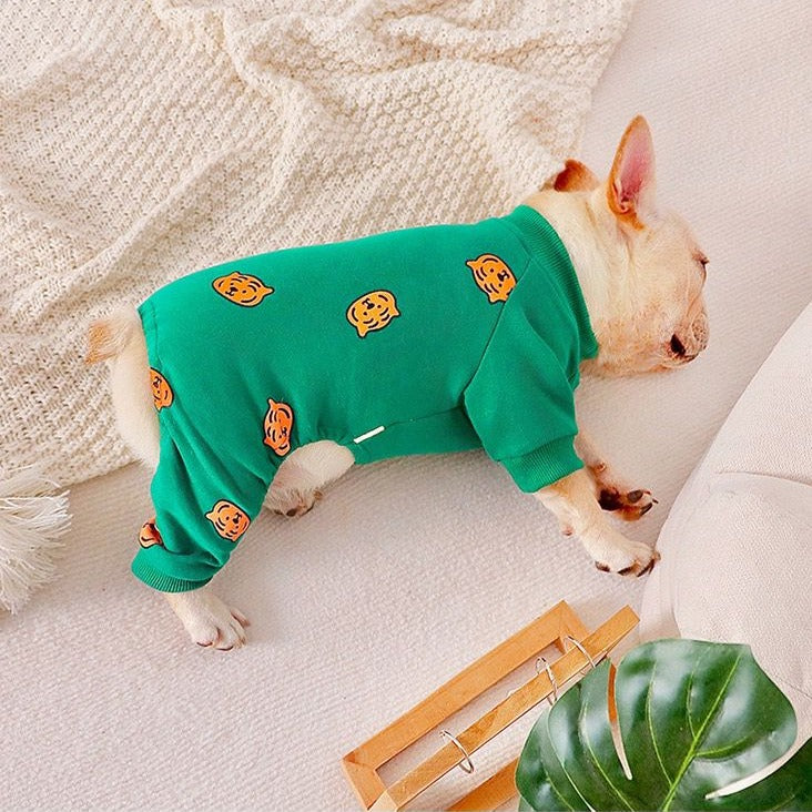 Dog Green Tiger Pajamas