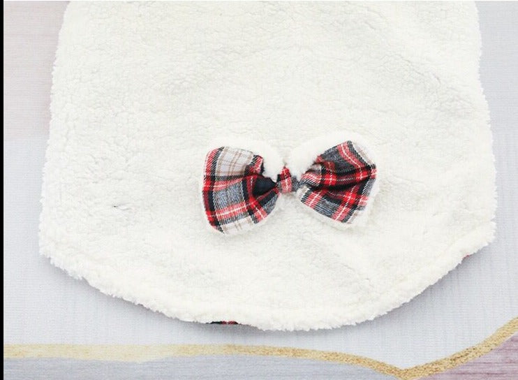 Dog Warm Plaid Hooded Coat for Medium Dogs by Frenchiely 