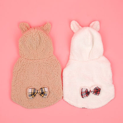 Dog Warm Plaid Hooded Coat for Medium Dogs by Frenchiely 