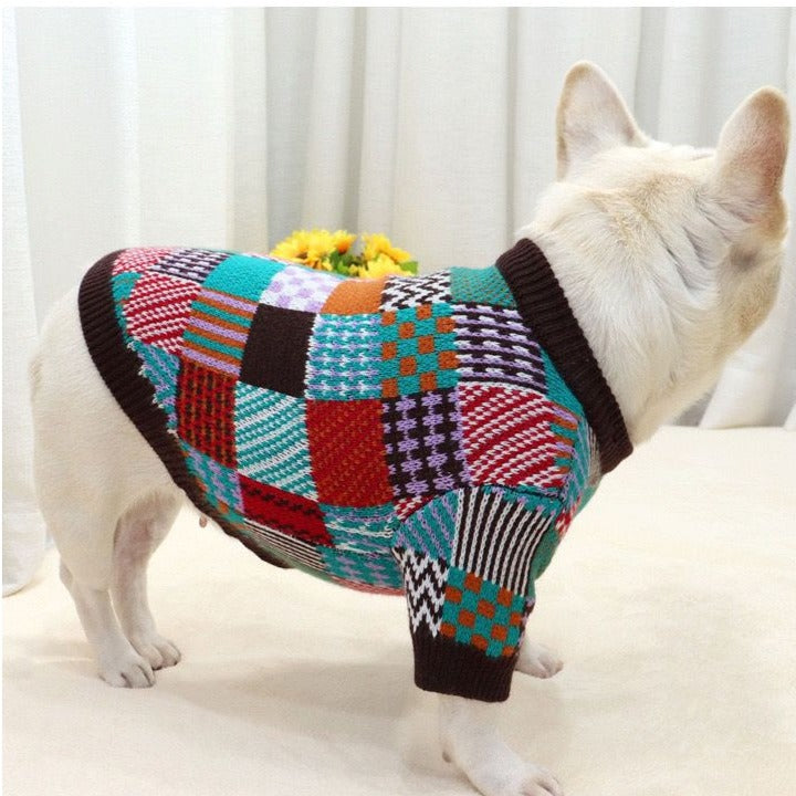 Frenchiely dog pullover sweater for small medium dogs 