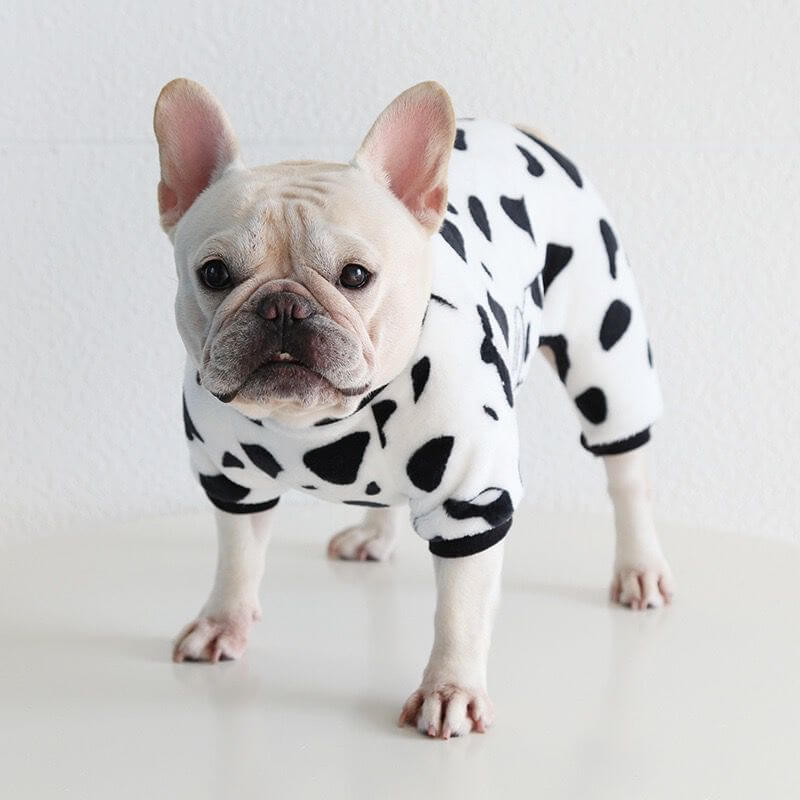 dog cow winter pajamas jumpsuit onesie 