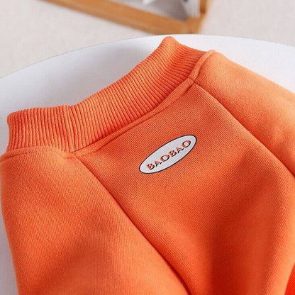 Dog Warm Pajamas in Orange for small medium dogs by Frenchiely 