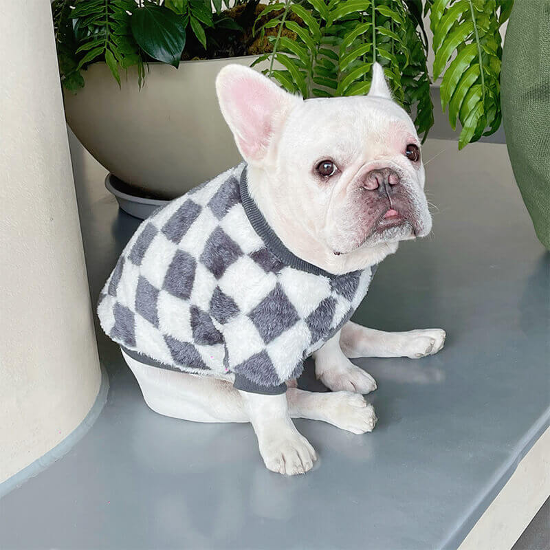 dog winter warm pullover sweater for french bulldog