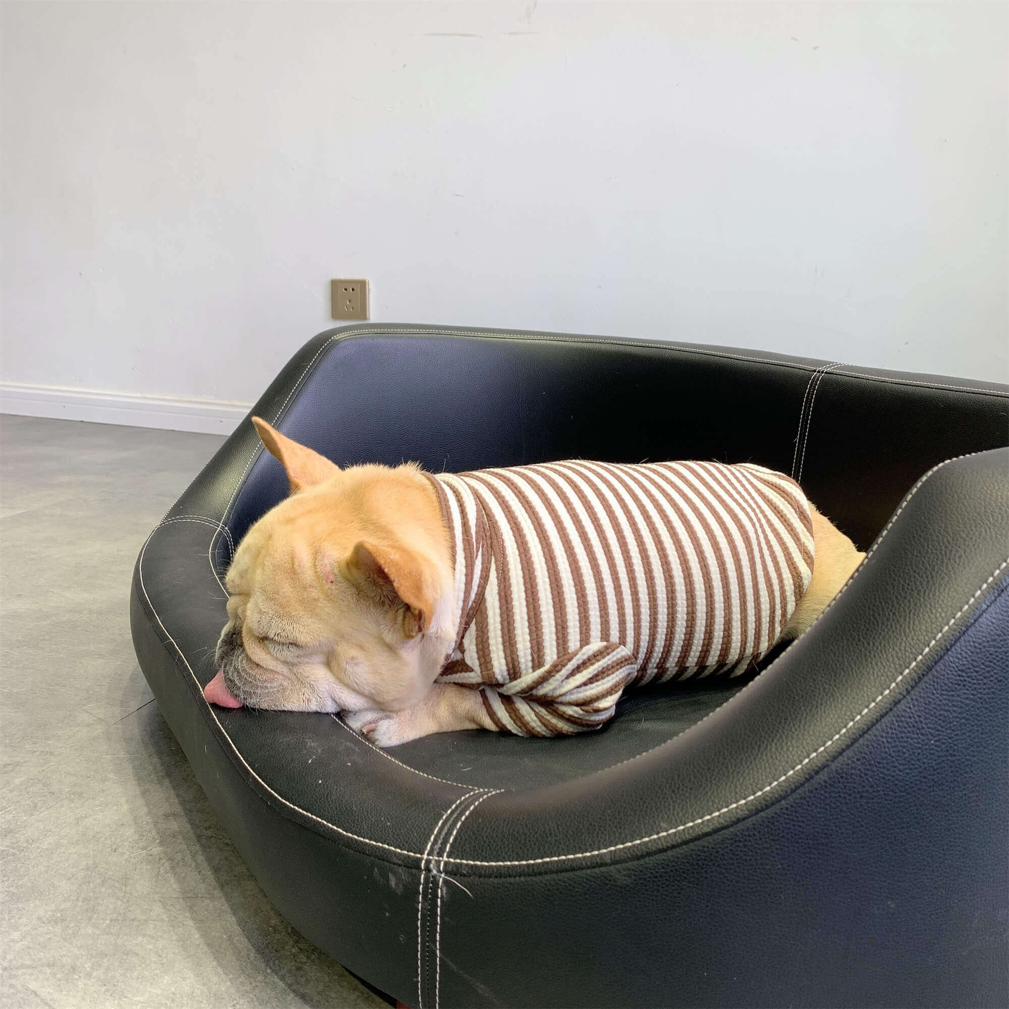 dog brown striped shirt for small medium dogs