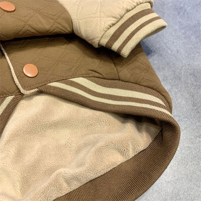 Dog Warm Brown Coat for medium large dogs by Frenchiely