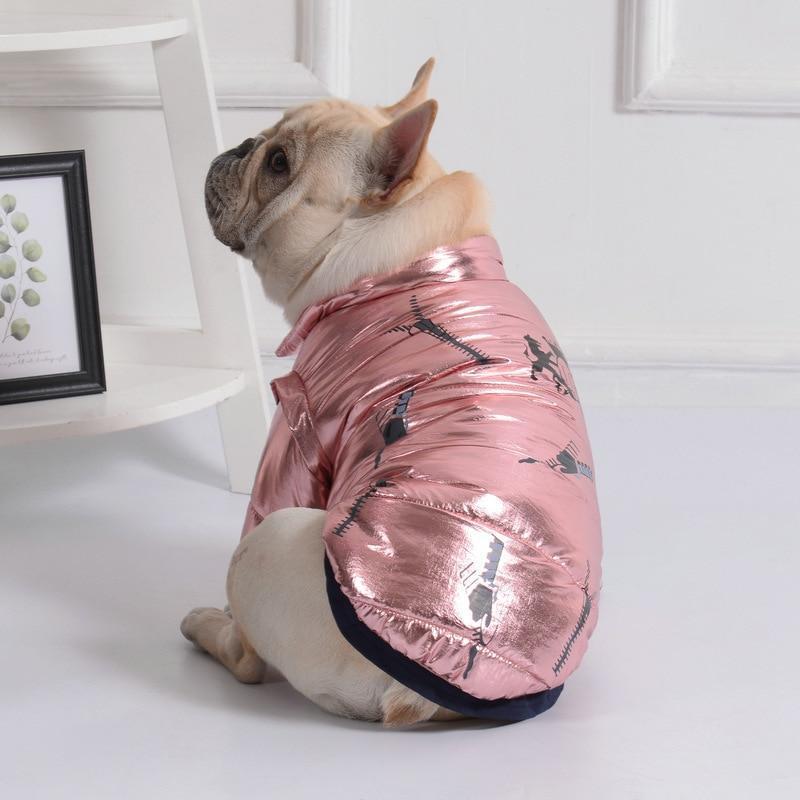 Dog Shiny Metallic Jacket Coat for French Bulldog - Frenchiely