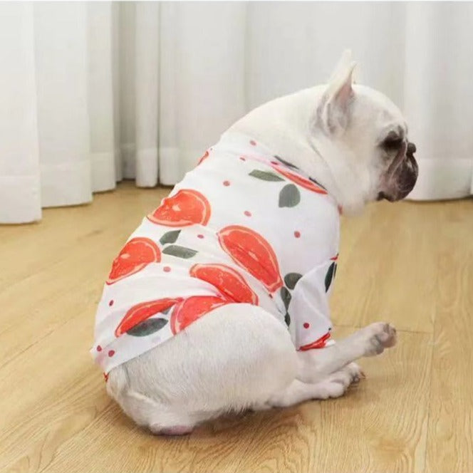 Dog Summer Sun Screen Shield Shirt- Orange - Frenchiely