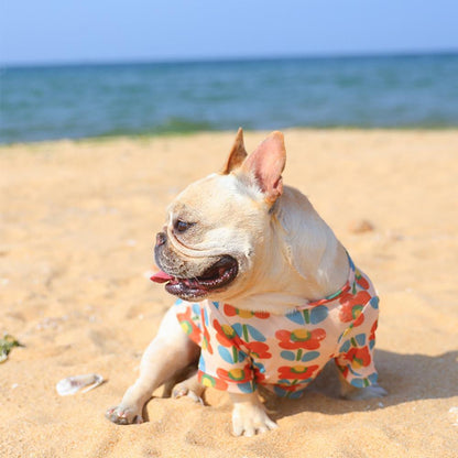 Dog Floral Sunscreen Protection Shirts for Large Dogs - Frenchiely