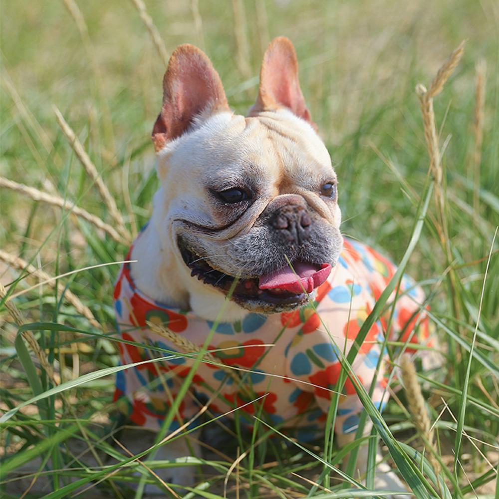 Dog Floral Sunscreen Protection Shirts for Large Dogs - Frenchiely