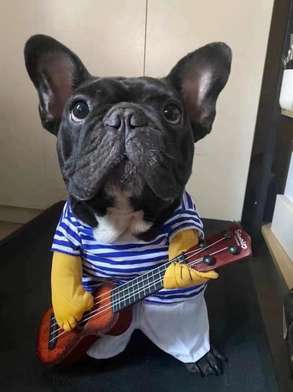 Dog halloween funny costume guitar for small medium dogs