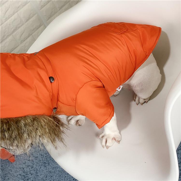 Large Hood Warm Down Coat for Medium Dogs - Frenchiely
