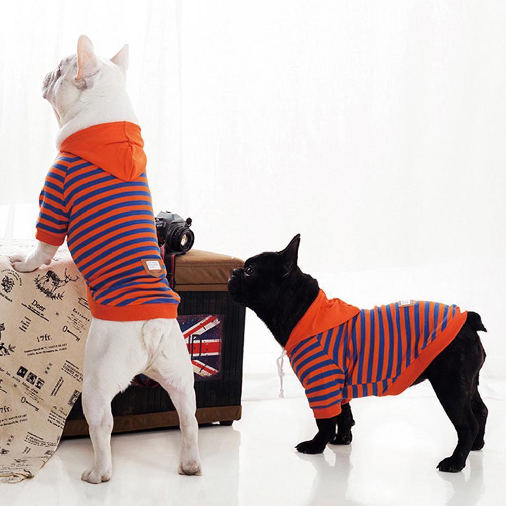 Dog Stripe Sweatshirt Hoodie for French Bulldogs - Frenchiely