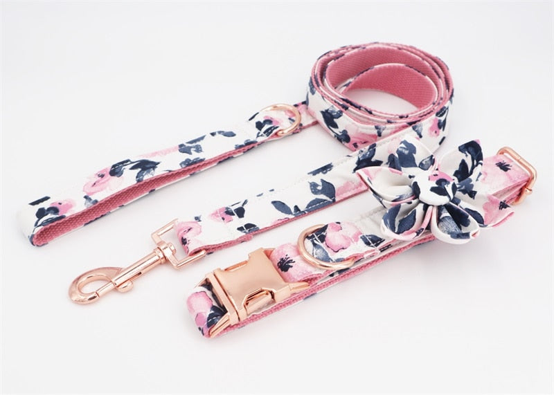 Female Dog Collar Bow Leash Set - Frenchiely