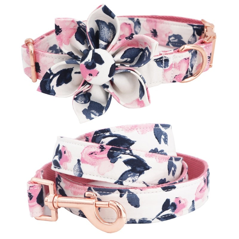 Female Dog Collar Bow Leash Set - Frenchiely