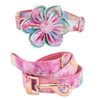 Pink Girl Dog Collar Leash Lead Set - Frenchiely