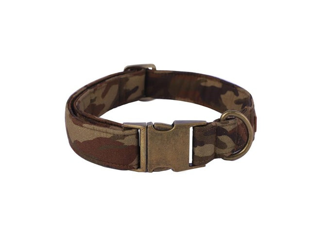 Camouflage Dog Collar Adjustable Bow Tie - Frenchiely
