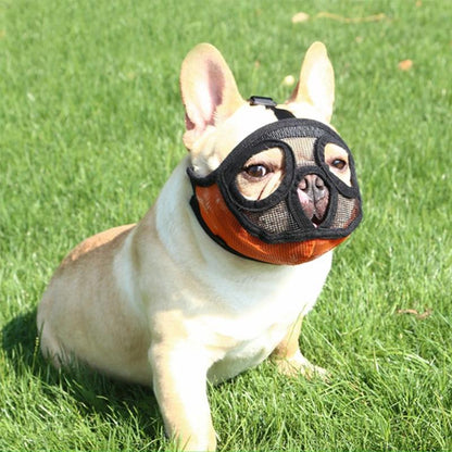 French Bulldog Mesh Muzzle Mask Dog Face Muzzle Frenchie