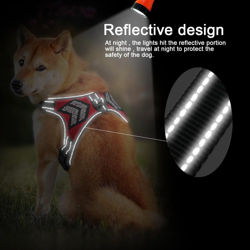 Dog Reflective Harness Mesh Vest for French Bulldog - Frenchiely