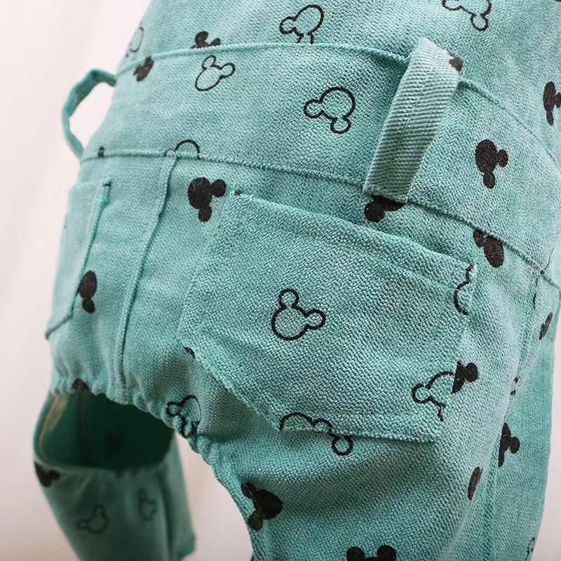 Cartoon Mickey Dog Overall Jumpsuit with Pocket - Frenchiely