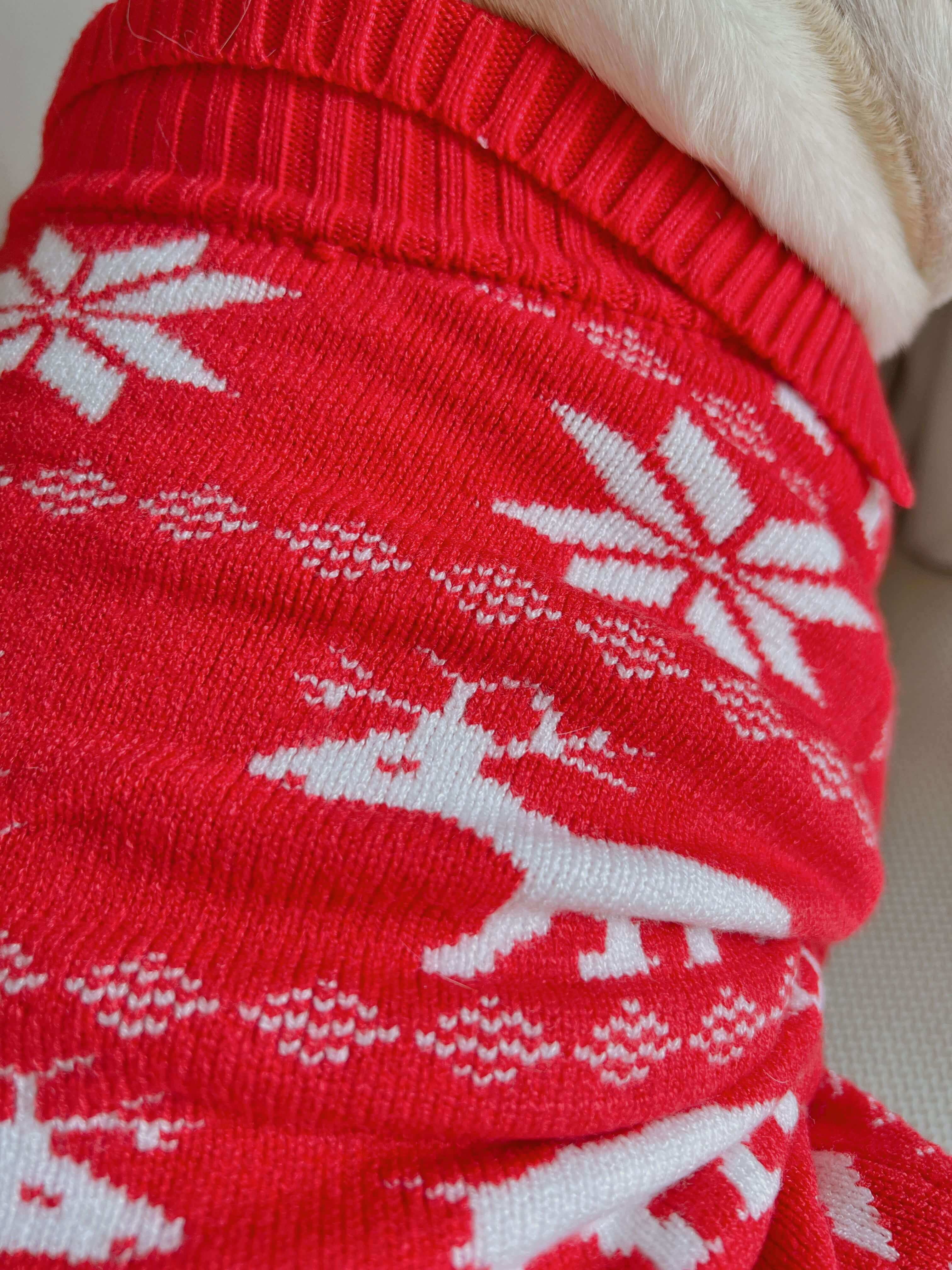 Dog red Christmas clothes for small medium dogs by Frenchiely