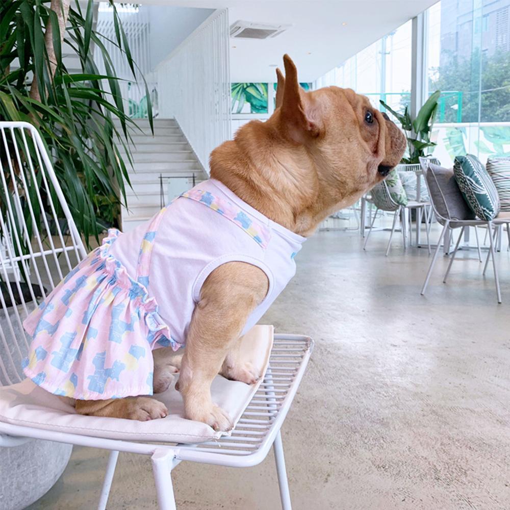 Purple Dog Shirt Dress for Female Bulldogs - Frenchiely