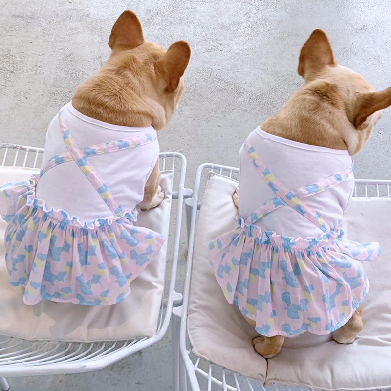 Purple Dog Shirt Dress for Female Bulldogs - Frenchiely