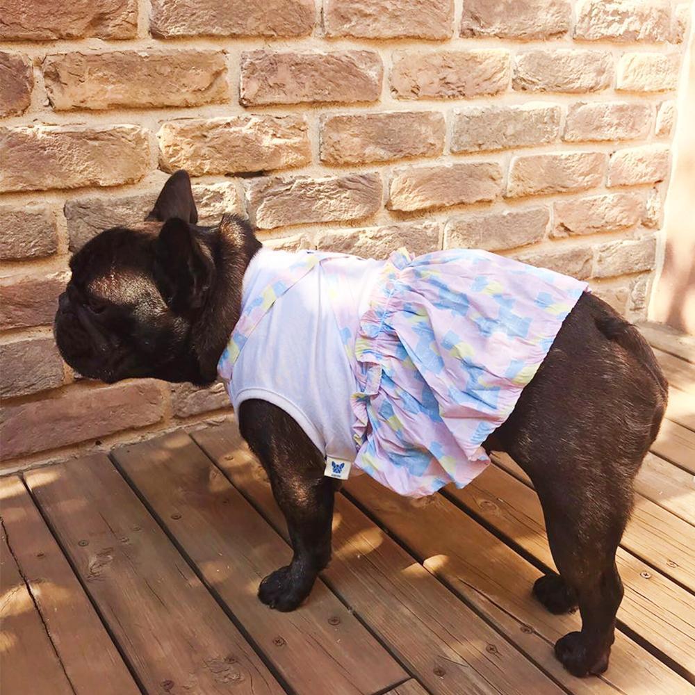 Purple Dog Shirt Dress for Female Bulldogs - Frenchiely