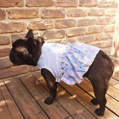 Purple Dog Shirt Dress for Female Bulldogs - Frenchiely