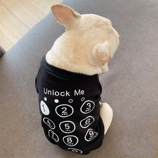 dog unlock me shirt for small medium dogs 
