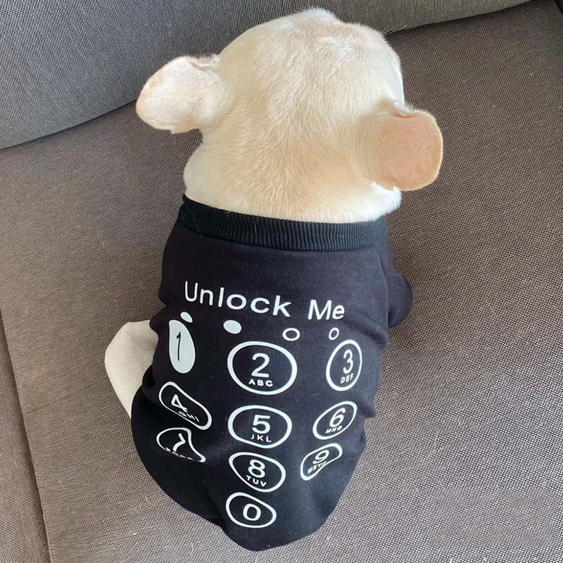 dog unlock me shirt for small medium dogs 