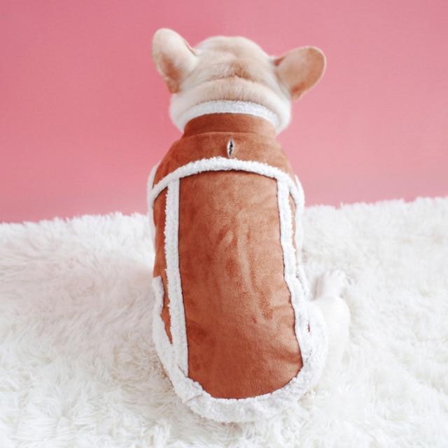 Dog Suede Vest Coat for French Bulldog - Frenchiely